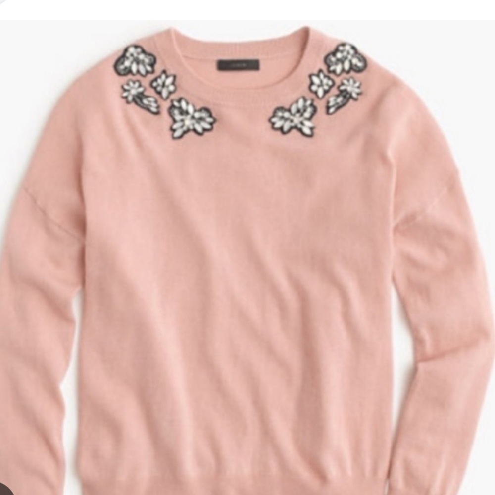 J. Crew Blush Pink Crew Neck Sweater